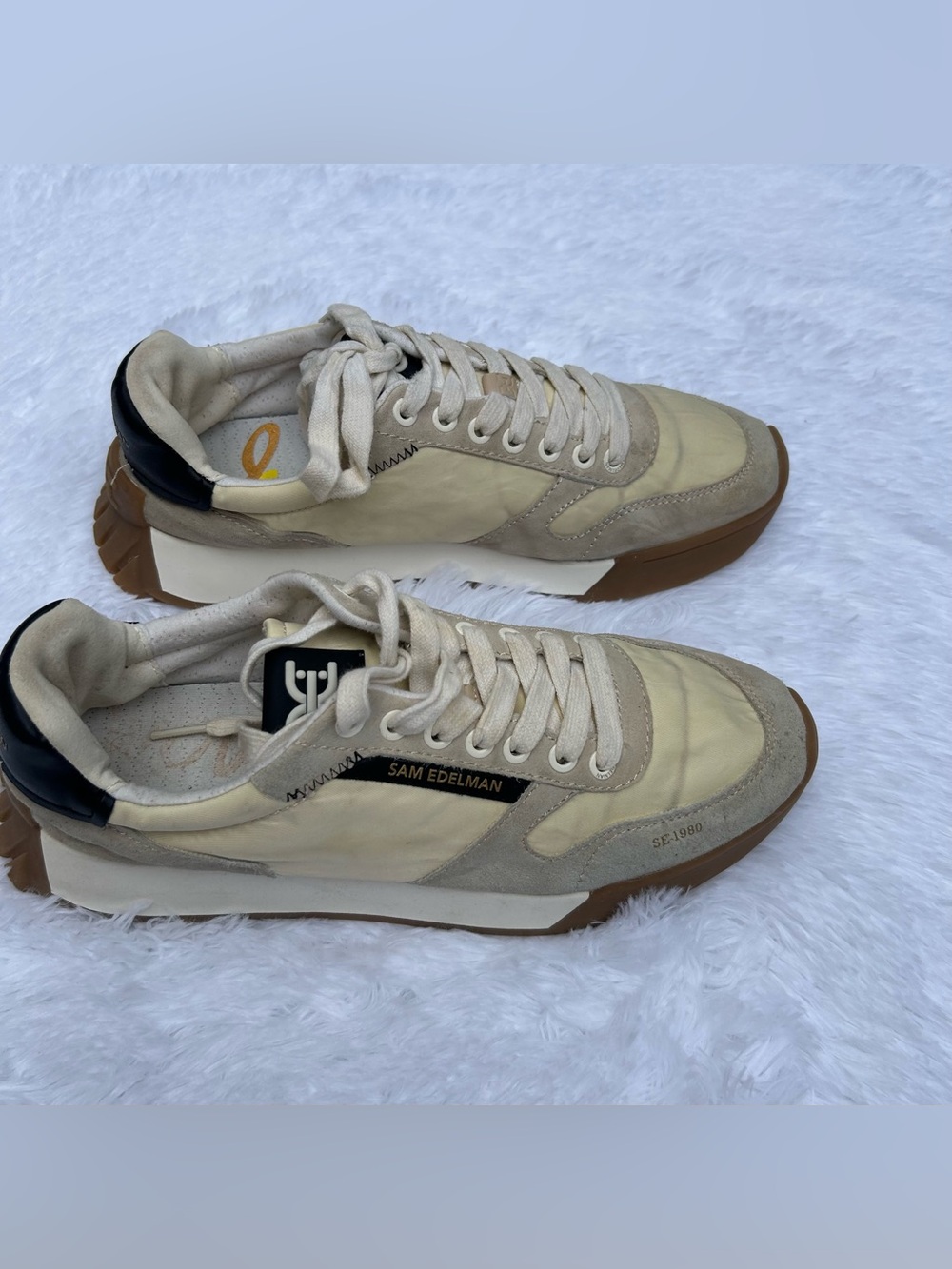 Women’s Sam Edelman Layla Sneaker Cream Multi Color Size 10M